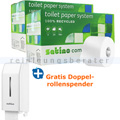 Toilettenpapier Wepa Satino Großrolle hochweiß 3-lagig Set