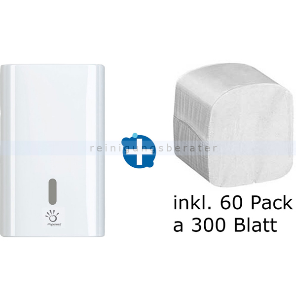 Toilettenpapierspender Papernet Falt-Toilettenpaier im Set
