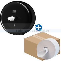 Toilettenpapierspender Set SmartOne Mini T9 schwarz