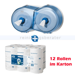 Toilettenpapierspender Set Tork SmartOne Spender blau