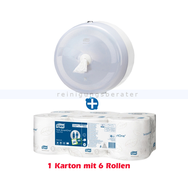 Toilettenpapierspender Set Tork SmartOne Spender und Papier