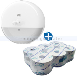 Toilettenpapierspender Set Tork SmartOne T8 Spender, Papier