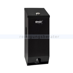 Toilettenpapierspender Simex Black Line Stahl schwarz