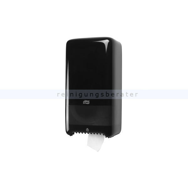 Toilettenpapierspender Tork Doppelrollenspender, schwarz