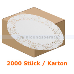 Tortenspitzen oval 19 x 26 cm weiß 2000 Stück