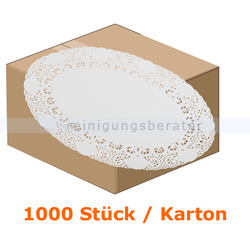 Tortenspitzen oval 21 x 32 cm weiß 1000 Stück