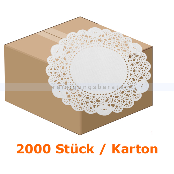 Tortenspitzen rund 14 cm weiß 2000 Stück