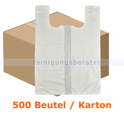 Tragetasche Abena T-Shirt Bags 56 x 76 cm weiß, Karton