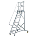 Treppenleiter Hymer fahrbar mit Podest 10 Stufen 1000 mm 60°