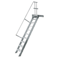 Treppenleiter Hymer stationär mit Podest 16 Stufen 800 mm 60°