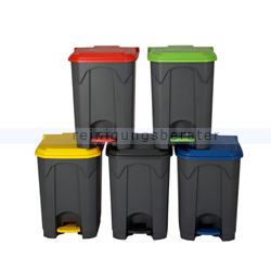 Treteimer Bayersan DUS45B Kunststoff grau/blau 45 L