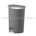 Treteimer EKO Hana halbrunder Abfalleimer 55 L grau