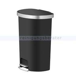 Treteimer EKO Hana halbrunder Abfalleimer 55 L schwarz