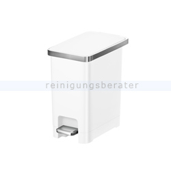 Treteimer EKO Hana Slim 1 Abfalleimer 10 Liter weiß