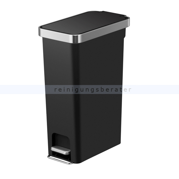 Treteimer EKO Hana Slim 1 Abfalleimer 40 Liter schwarz