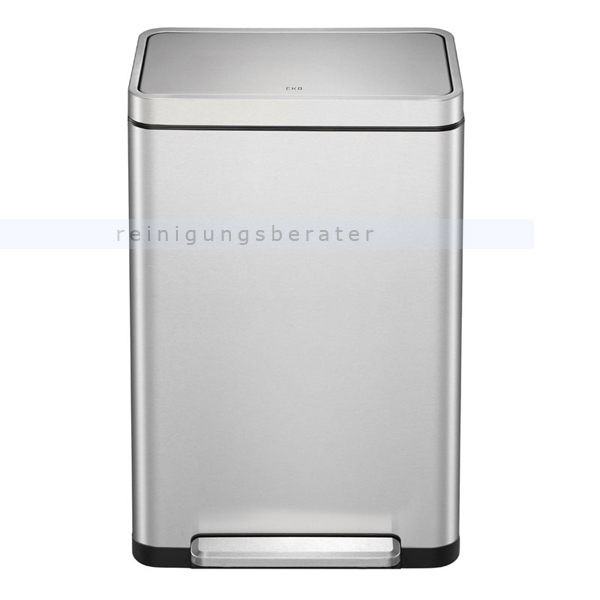 Treteimer EKO X-Cube Tretmülleimer rechteckig Edelstahl 45 L