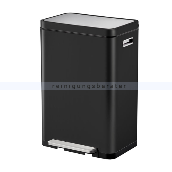 Treteimer EKO X-Cube Tretmülleimer rechteckig schwarz 45 L