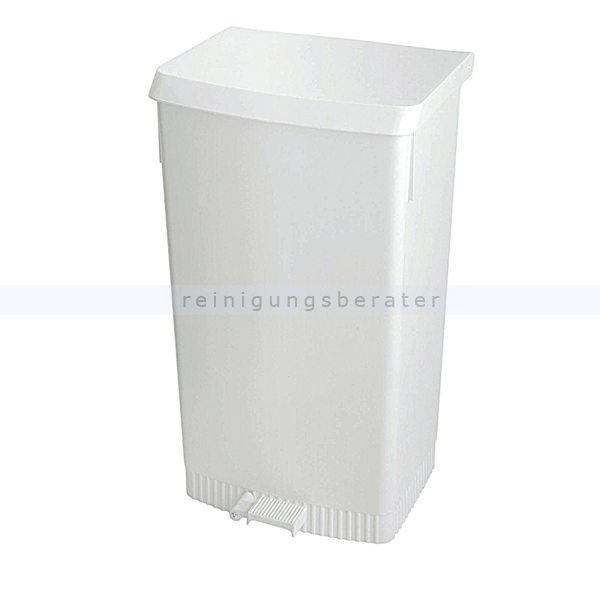 Treteimer mit Sackhalter 60 L weiß