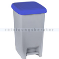 Treteimer Orgavente SLIM Tretmülleimer grau-blau 60 L