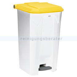 Treteimer Rossignol Abfalleimer Utilo 100 L weiß/gelb