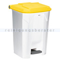 Treteimer Rossignol Abfalleimer Utilo 80 L weiß/gelb