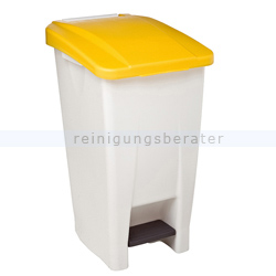 Treteimer Rossignol Mobily Kunststoff 60 L weiß/gelb
