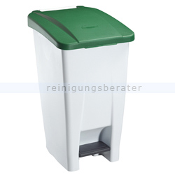 Treteimer Rossignol Mobily Kunststoff 60 L weiß/grün