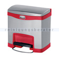 Treteimer Rubbermaid Slim Jim® Edelstahl rot 15 L