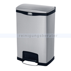 Treteimer Rubbermaid Slim Jim® Edelstahl schwarz 50 L