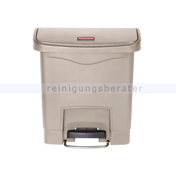 Treteimer Rubbermaid Slim Jim Kunststoff beige 15 L