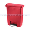 Treteimer Rubbermaid Slim Jim Kunststoff rot 30 L