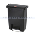 Treteimer Rubbermaid Slim Jim Kunststoff schwarz 30 L