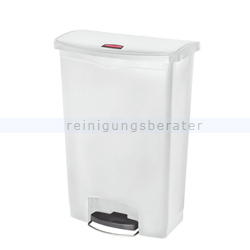 Treteimer Rubbermaid Slim Jim Kunststoff weiß 90 L