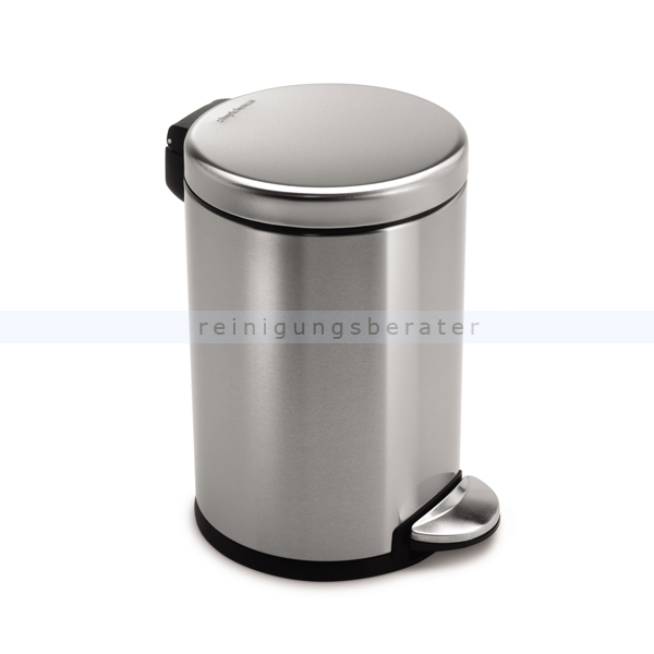 Treteimer rund Simplehuman 3 L gebürsteter Edelstahl