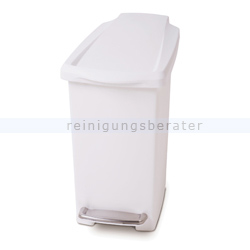 Treteimer schmal Simplehuman 10 L, weiß