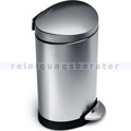 Treteimer Simplehuman 10 L halbrund, gebürsteter Edelstahl