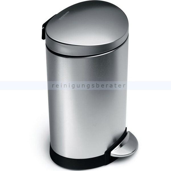 Treteimer Simplehuman 10 L halbrund, gebürsteter Edelstahl