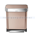 Treteimer Simplehuman Edelstahl 30 L rosegold