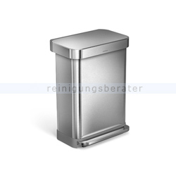 Treteimer Simplehuman gebürsteter Edelstahl 55 L