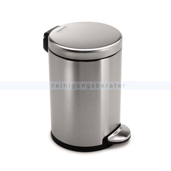 Treteimer Simplehuman rund 4,5 L, gebürsteter Edelstahl