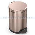 Treteimer Simplehuman rund 4,5 L, Stahl roségold