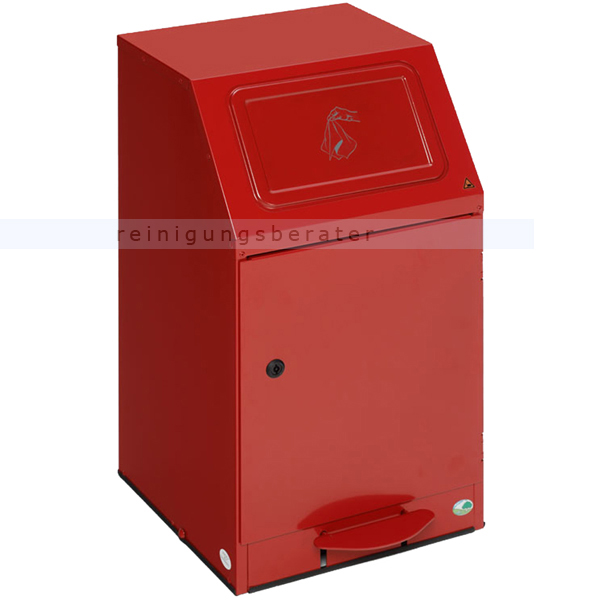 Treteimer VAR PWK 45 Putzwollkasten feuerfest rot 43 L