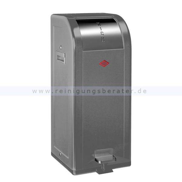Treteimer Wesco Kickfox 38 L neusilber