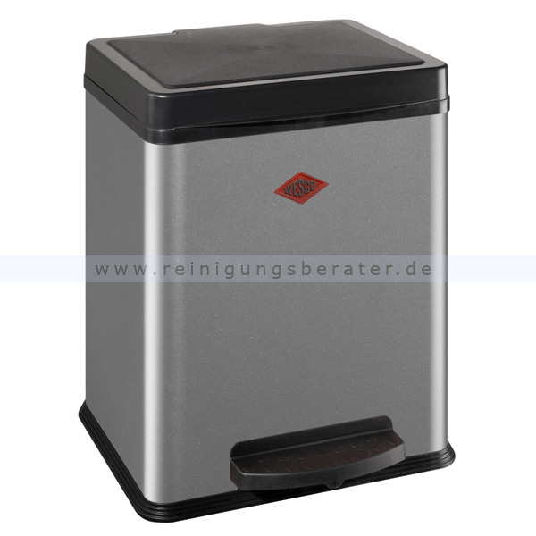 Treteimer Wesco Öko-Sammler 380 2 x 10 L silber