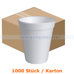 Trinkbecher Abena Thermobecher Styropor weiß 200 ml Karton