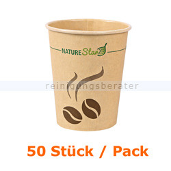 Trinkbecher NatureStar BIO Papier Mocca 0,2 L 50 Stück