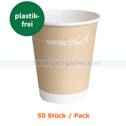 Trinkbecher NatureStar BIO Pappe 1-wandig 0,1 L 50 Stück