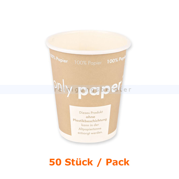 Trinkbecher NatureStar BIO Pappe 1-wandig 0,2 L 50 Stück