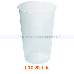 Trinkbecher transparent 0,3 L mit Rillen im Pack 100 Stück