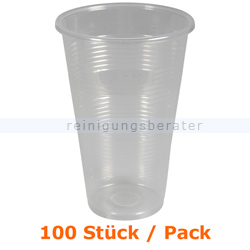 Trinkbecher transparent Kunststoffbecher 0,3 L 100 Stück